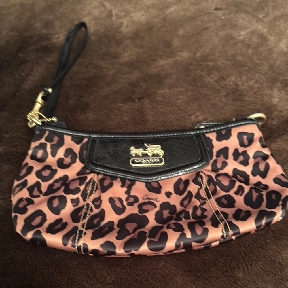 Coach Leopard Print Wristlet